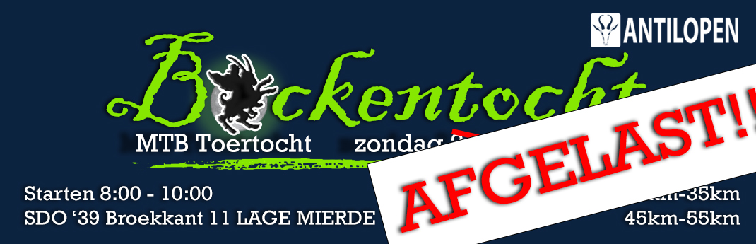 AFGELAST!!! – Bockentocht – MTB-Antilopen – Lage Mierde